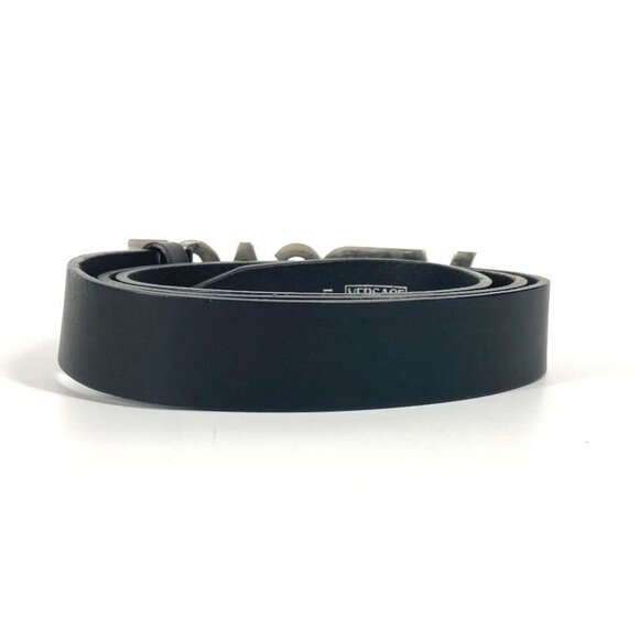 VERSACE logo Leather belt, leather belt buckle belt Leather Black main image 10
